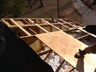 Roofing wood repair in Cartersville