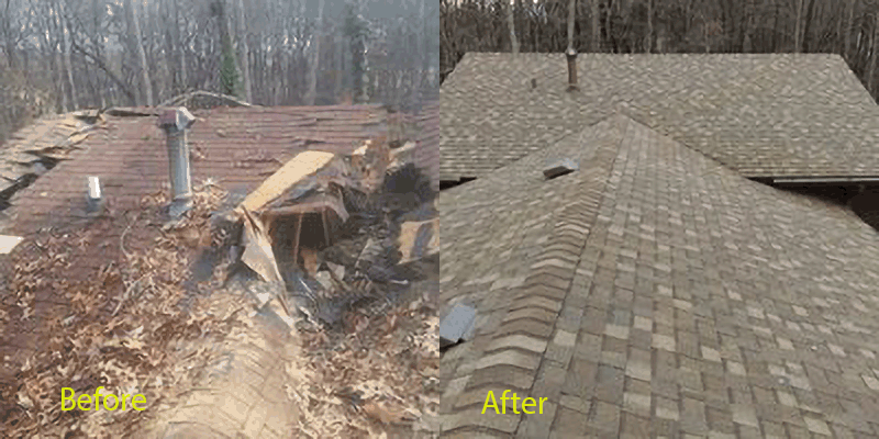 Tree Damage Roof Replacement in Acworth 30101